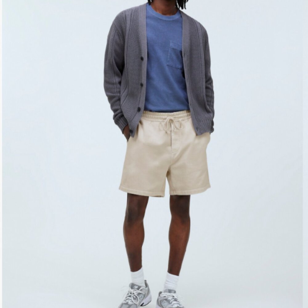 Madewell The McCarren Midweight Everywear Short – Size Medium – Bleached Canvas